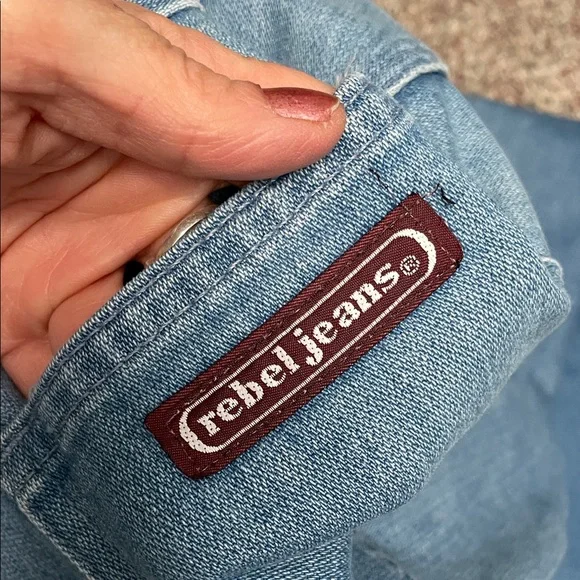 Vintage 70s/80s high rise rebel woMen's Blue Jeans - Picture 3 of 9